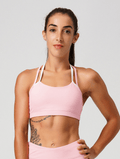 Claudia Single Strap Sports Bra powder-pink