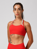 Claudia Single Strap Sports Bra fiery-red