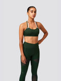 Claudia Single Strap Sports Bra pine-green