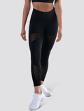 Mya Cross Waist Leggings 3/4 black