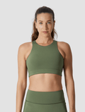 PwrFlex™ Robyn High Neck Sports Bra olive-green