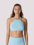 PwrFlex™ Yuki High Neck Sports Bra baby-blue